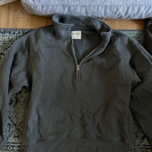 Abercrombie and Fitch AF soft essential Sunday half zip gray size medium